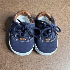 Polo Ralph Lauren Newborn Baby Boy Infant Crib Vaughn Navy Blue Sneakers Shoes